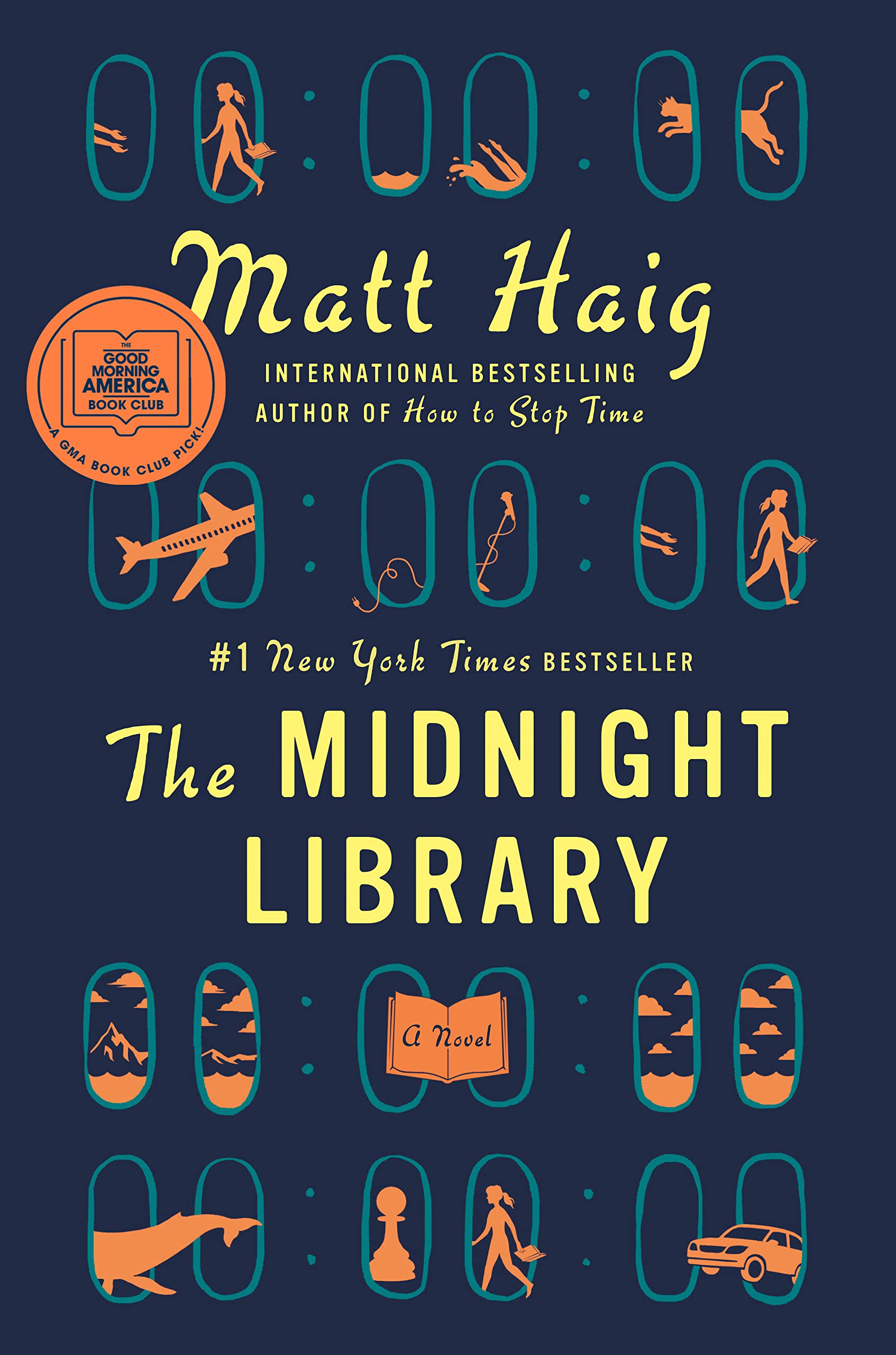 The book cover for The Midnight Library